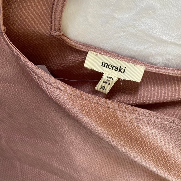 MERKI Silky Champagne Pink Blouse NEW - Picture 5 of 8